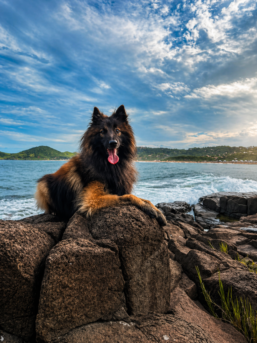 Adestrador com cachorro border collie
