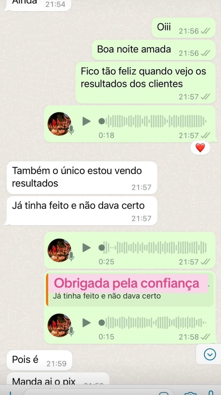 Depoimento de Cliente