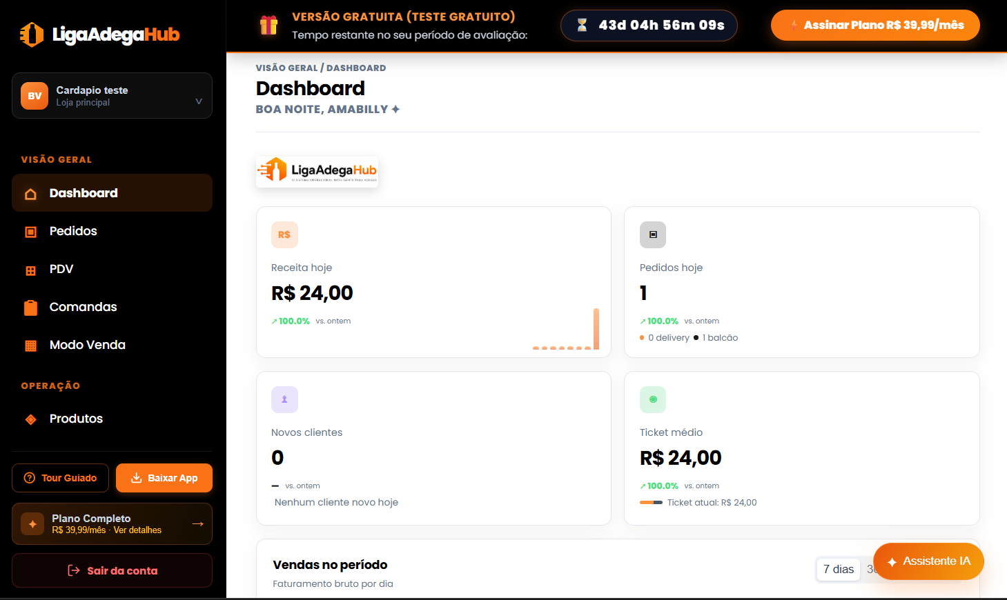 LigaAdegaHub Interface em Laptop